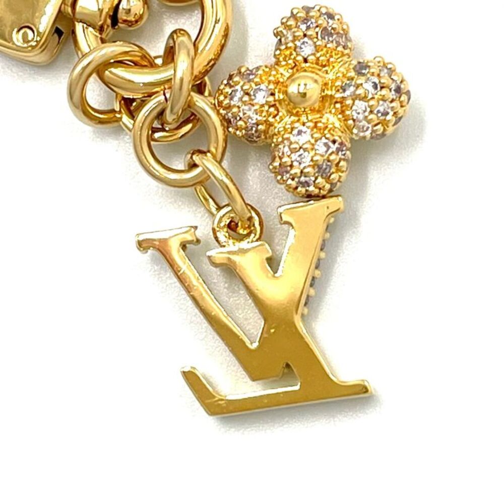 Louis Vuitton Micro LV Charm Key Ring Gold - Picture 7 of 8